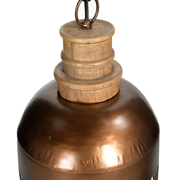 Copper Cut Out And Wood Hade Lamps