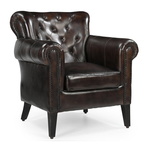 Chocolate Leather Armchair Sofas Armchairs & Couches