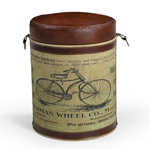 Cylindrical Bicycle Ottoman Ottomans Footstools & Poufs
