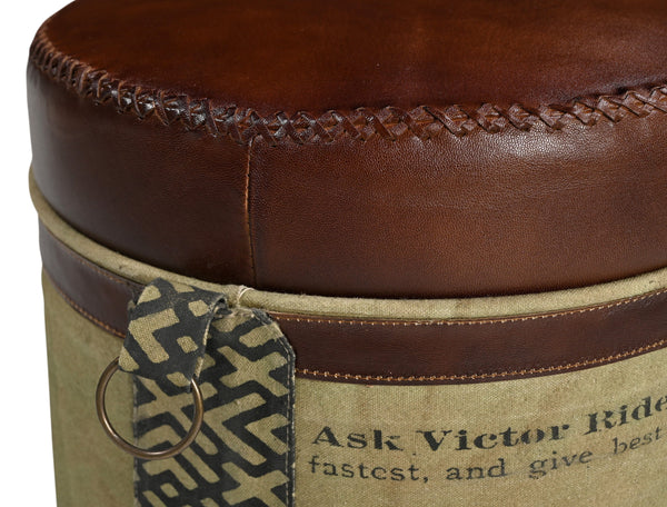 Cylindrical Bicycle Ottoman Ottomans Footstools & Poufs