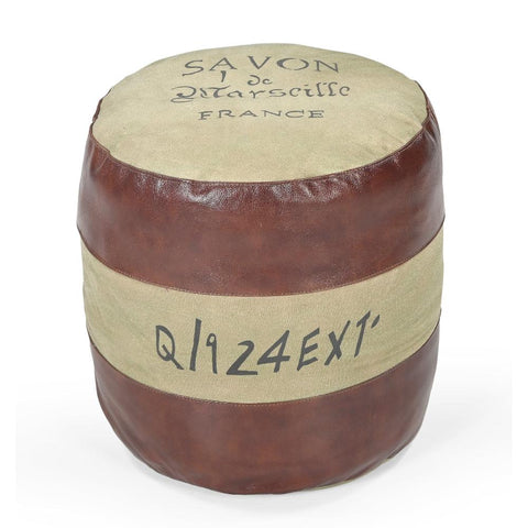 Philbee Interiors Savon France Round Hand Made Ottomans Footstools & Poufs