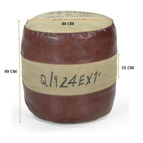 Philbee Interiors Savon France Round Hand Made Ottomans Footstools & Poufs