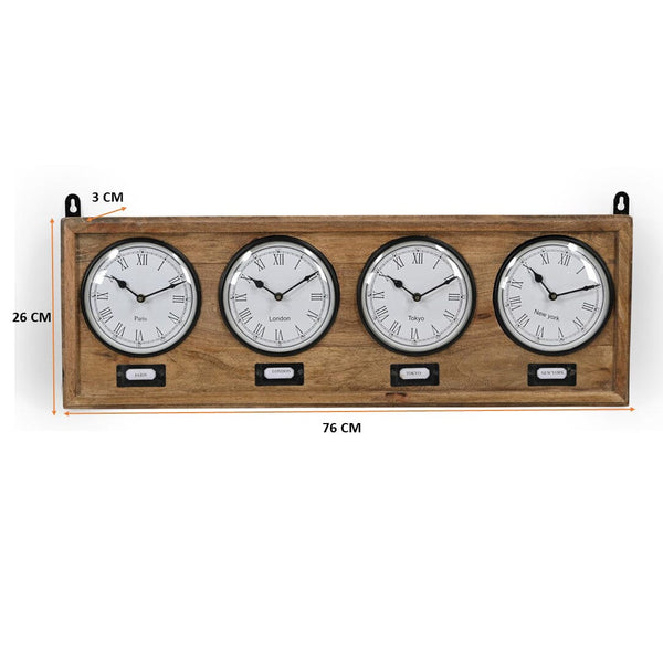 World Timber Clock Wall Clocks