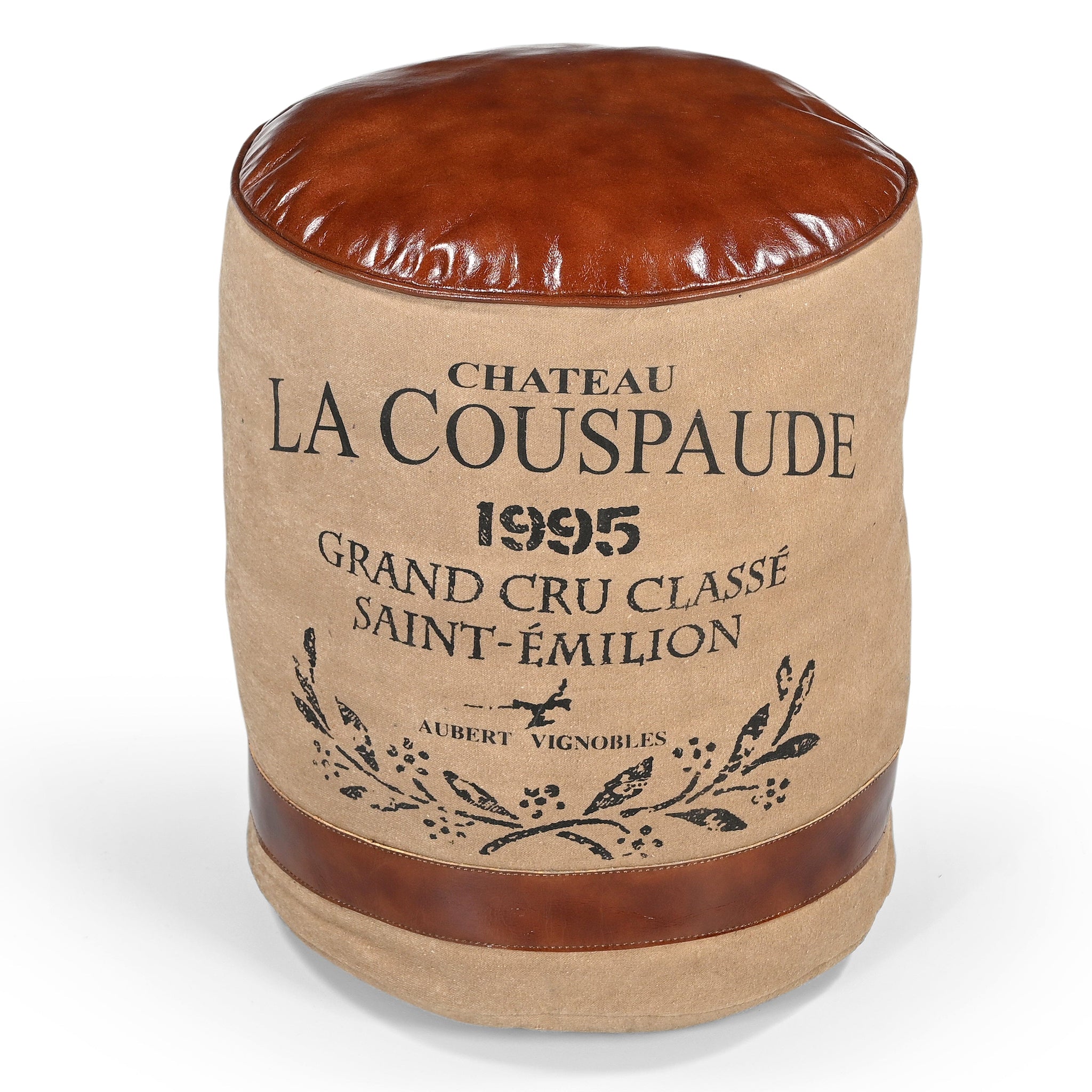 Ottomans Footstools & Poufs Philbee Interiors Chateau Canvas Ottoman The Charlotte