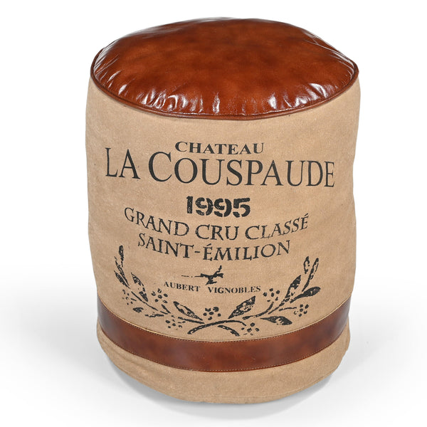 Ottomans Footstools & Poufs Philbee Interiors Chateau Canvas Ottoman The Charlotte