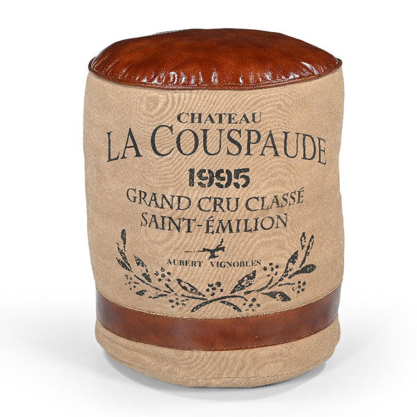 Ottomans Footstools & Poufs Philbee Interiors Chateau Canvas Ottoman The Charlotte