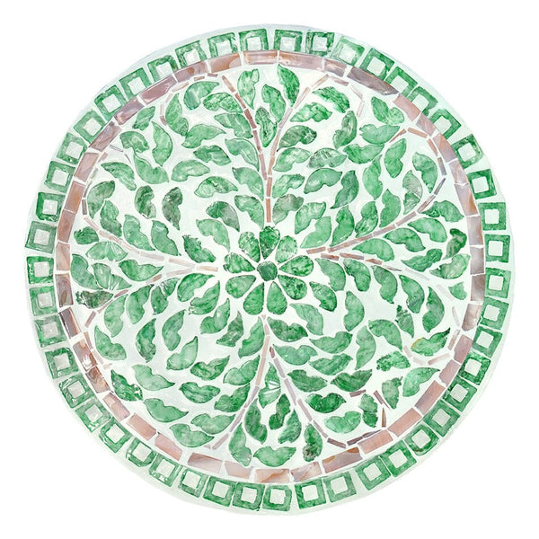 Miranda Cylinder Turquoise Shell Inlay Table/Stool Benches Bar Stools