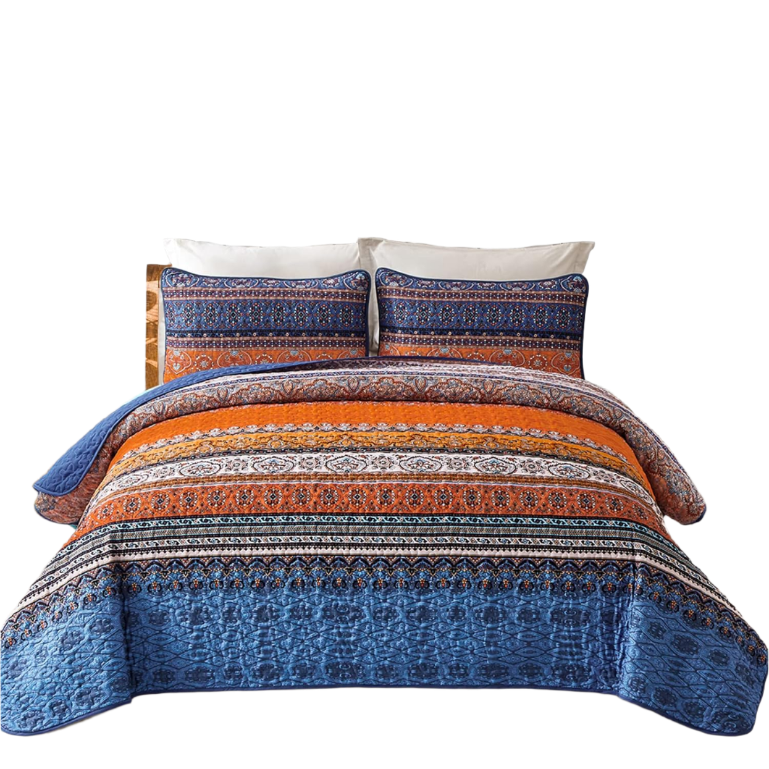 Exquisite Delicate Floral Classic 3 Pc Bedspread & Pillow Cover Set Quilt Covers