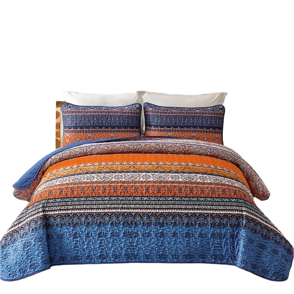 Exquisite Delicate Floral Classic 3 Pc Bedspread & Pillow Cover Set Quilt Covers