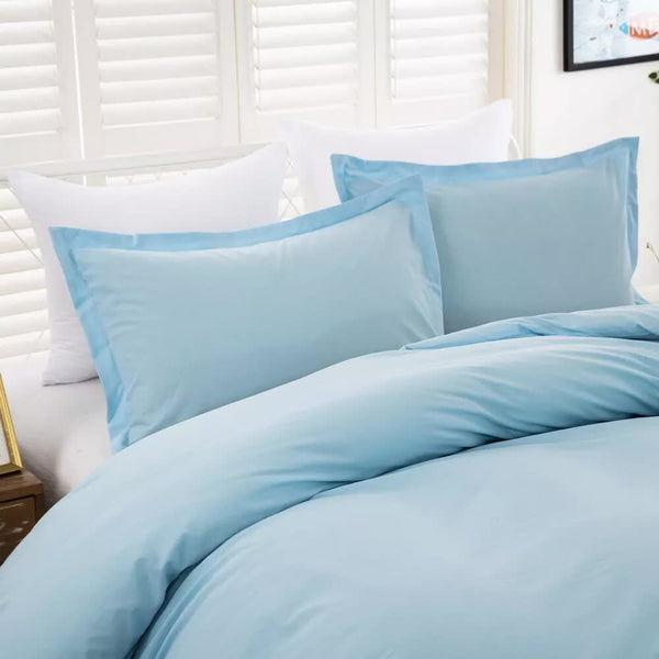 100% Cotton Premium Doona Duvet Quilt Cover Set With Soft Pillowcases Aqua Super King Quilt Covers