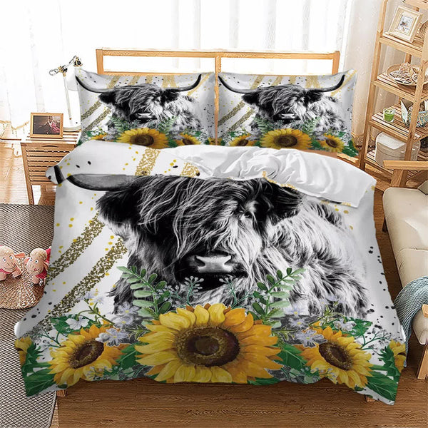 Styleforhome Luxury Feel Satin Duvet Cover Set Smooth & Breathable Double Bed Quilts