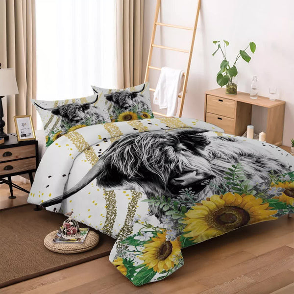 Styleforhome Luxury Feel Satin Duvet Cover Set Smooth & Breathable Double Bed Quilts