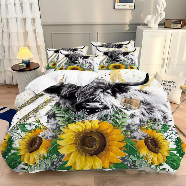 Styleforhome Luxury Feel Satin Duvet Cover Set Smooth & Breathable Double Bed Quilts