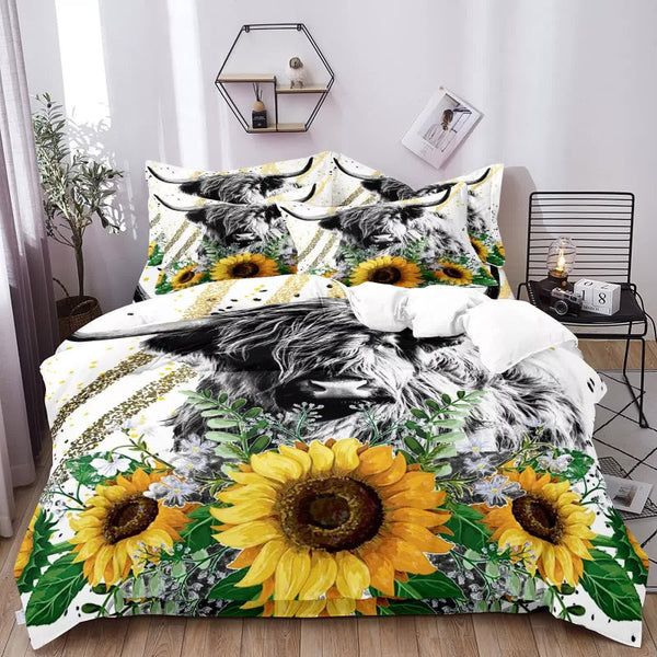 Styleforhome Luxury Feel Satin Duvet Cover Set Smooth & Breathable Double Bed Quilts