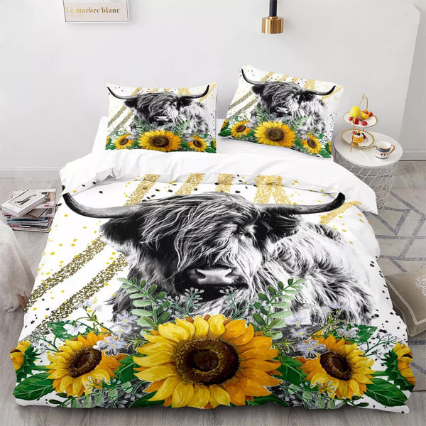 Styleforhome Luxury Feel Satin Duvet Cover Set Smooth & Breathable Double Bed Quilts