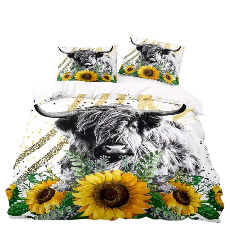 Styleforhome Luxury Feel Satin Duvet Cover Set Smooth & Breathable Double Bed Quilts