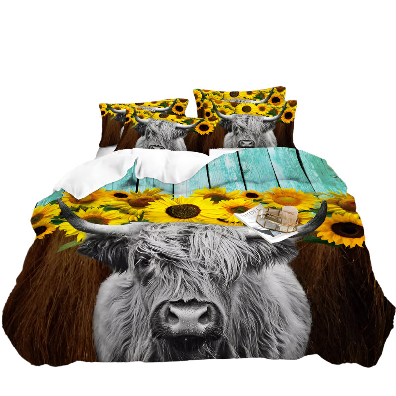 Nature Inspired Floral Duvet Cover Set Hypoallergenic Fabric Double Double Bed Quilts