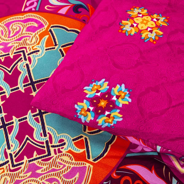 Aesthetic Glow Floral 3Piece Comforter Set With Matching Shams Single Bed Comforters