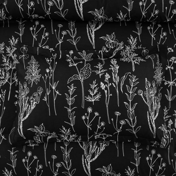 Floral Leaves Comforter Set King Size Microfiber Quilted Bedding With Pillowcase King Comforter Sets