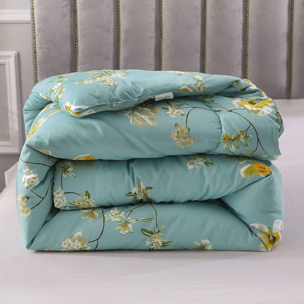 Floral Soft Comforter Set Queen/King Size Quilted Bedding For All Seasons Comforter Sets Queen