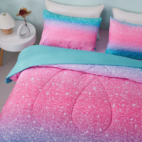 King Size Marble Gradient Comforter Set With Pillowcases King Comforter Sets