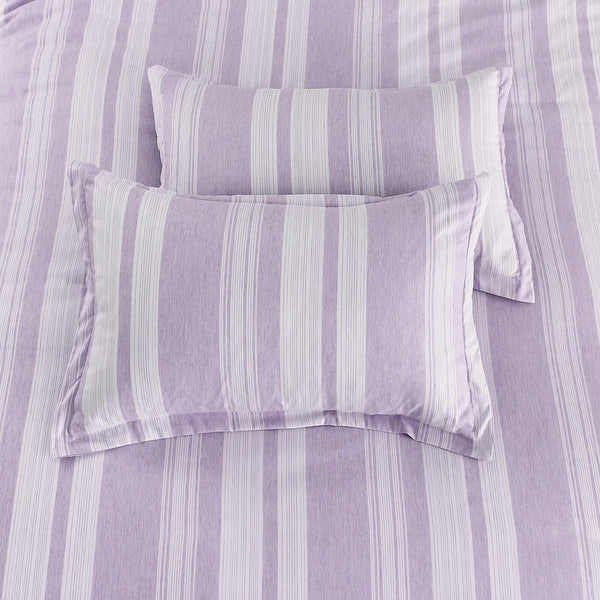 Midnight Calm Stripes Purple 3Piece Bedding Cozy Comforter Style King Size Comforter Sets Queen