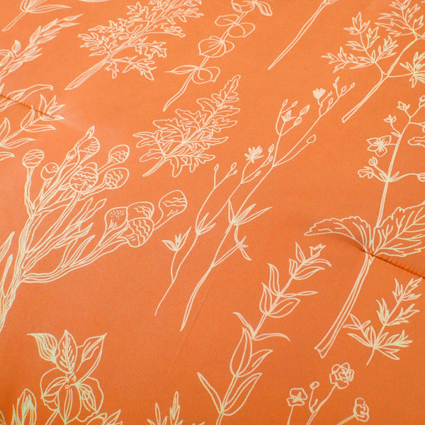 Charming Autumn Warm Oranage 3 Pc Comforter & Pillow Cover Set Quilt Covers