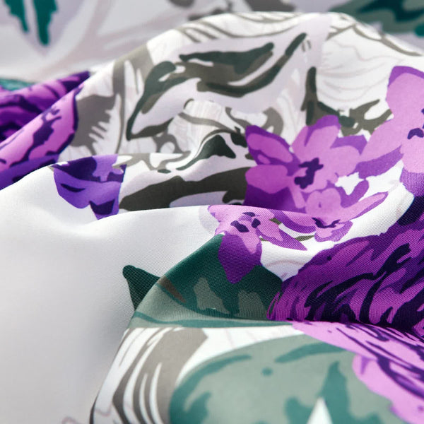 Luxe Loft Purple Rose Quilted Comforter & Shams Trending 3Piece Set Comforter Sets Queen