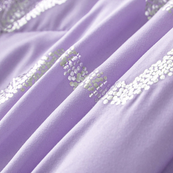 Soft Purple Comforter Set King Size Cozy 3 Piece Bedding With Pillowcases King Comforter Sets