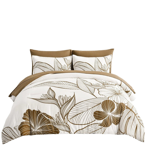 King Size Floral Comforter Set With Pillowcases King Comforter Sets