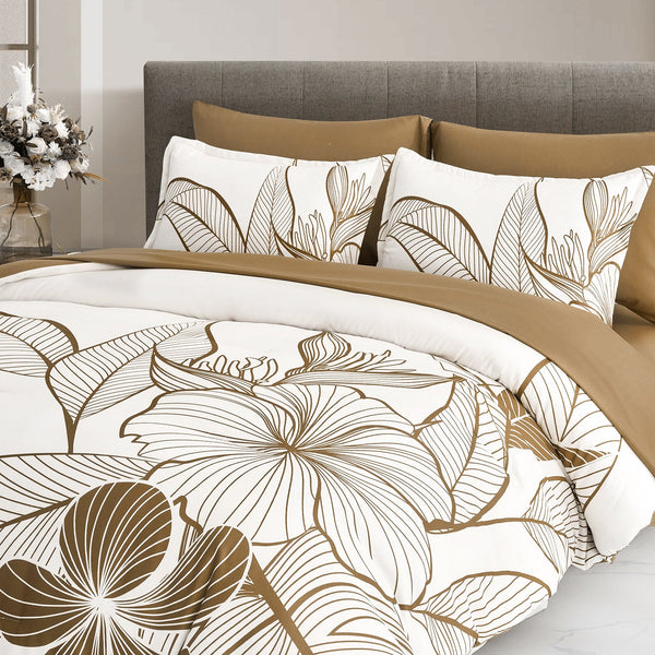 King Size Floral Comforter Set With Pillowcases King Comforter Sets