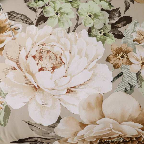 Cozy Floral Comforter Set King Size Quilted Warm Bedding With Pillowcases King Comforter Sets