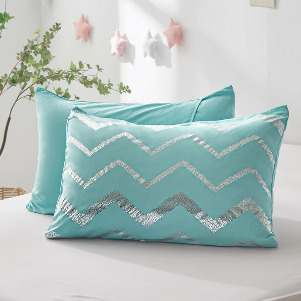 King Size Blue Gradient 3 Piece Comforter Set With Pillowcases King Comforter Sets