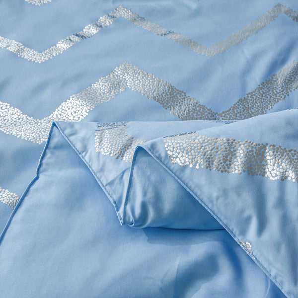 Metallic Print Comforter Set King Size Chic 3 Piece Bedding With Pillowcases King Comforter Sets