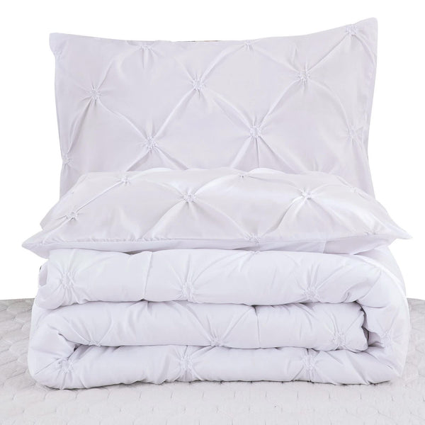 Minimal Mood White Comforter Collection Modern 3Piece Set Comforter Sets Queen