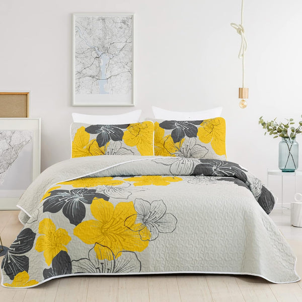 Delicate Quilted Coverlet And Pillowcases Set: Soft Touch For A Restful Night Queen Size Queen Doonas