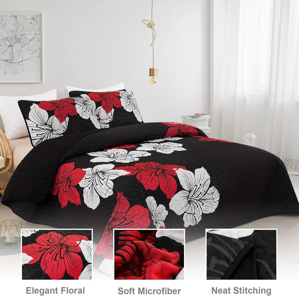 Glorious Quilted Coverlet And Pillowcovers Set: Unmatched Beauty Queen Size Queen Doonas