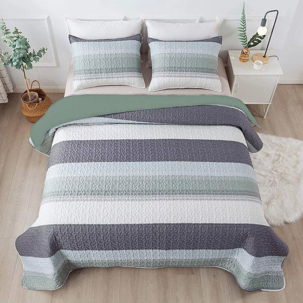 Ethereal Quilted Bedspread And Pillowcases Set: Dreamy Addition To Your Home Queen Size Queen Doonas