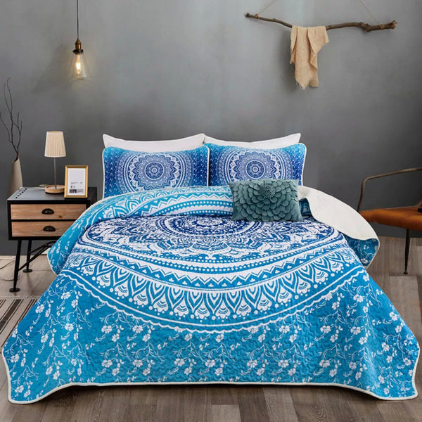 Xciting Quilted Bedspread And Pillow Covers Set: Add Some Fun Queen Size Queen Doonas