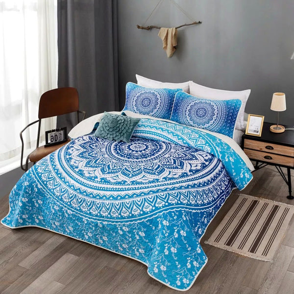 Xciting Quilted Bedspread And Pillow Covers Set: Add Some Fun Queen Size Queen Doonas