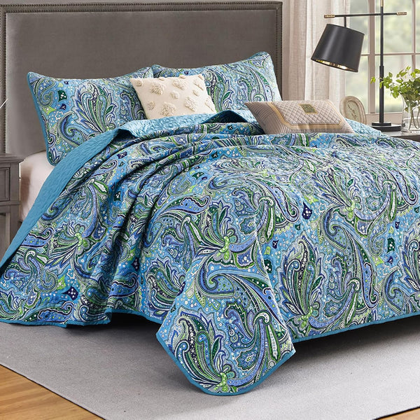 Queen Size 3 Piece Quilted Coverlet Set With Pillowcases Queen Doonas