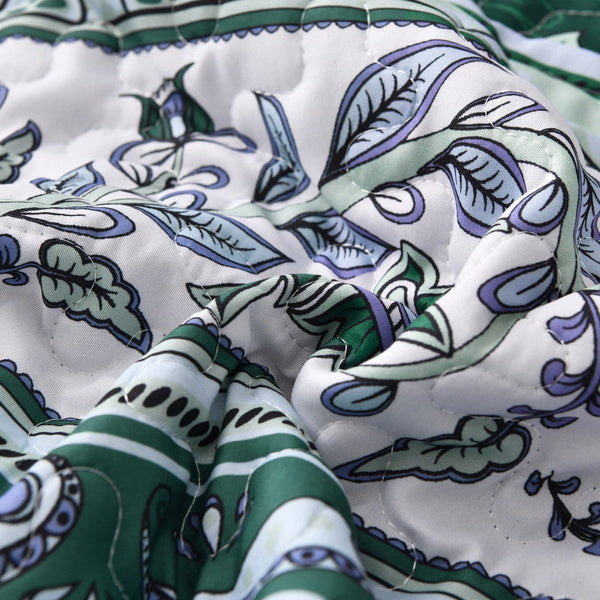 Breezy Green Cozy 3 Pc Bedspread & Pillow Cover Set Quilt Covers