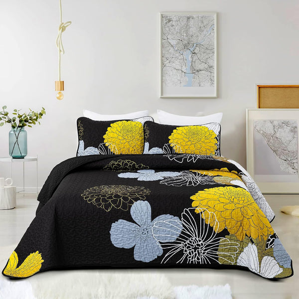 Refined Quilted Bedspread And Pillowcases Set Perfect Harmony Of Comfort And Style Queen Size Queen Doonas
