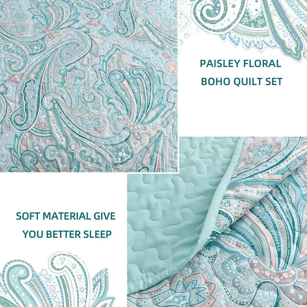 Queen Size Quilted Coverlet And Pillowcases Set 3 Piece 100% Polyester Queen Doonas