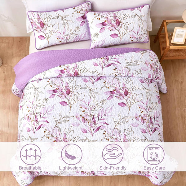 Unique Quilted Bedspread And Pillow Covers Set: Stand Out In Style Queen Size Queen Doonas