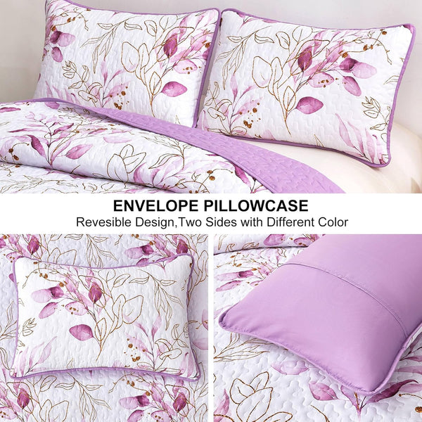 Unique Quilted Bedspread And Pillow Covers Set: Stand Out In Style Queen Size Queen Doonas