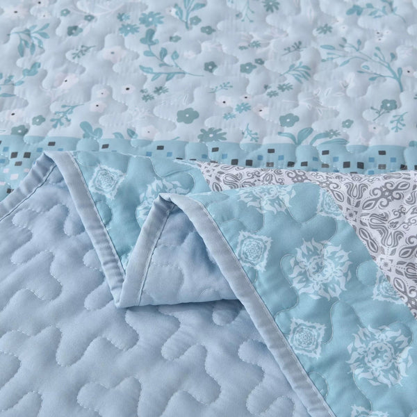 Peaceful Quilted Coverlet And Pillow Covers Set Relax Unwind Queen Size Queen Doonas