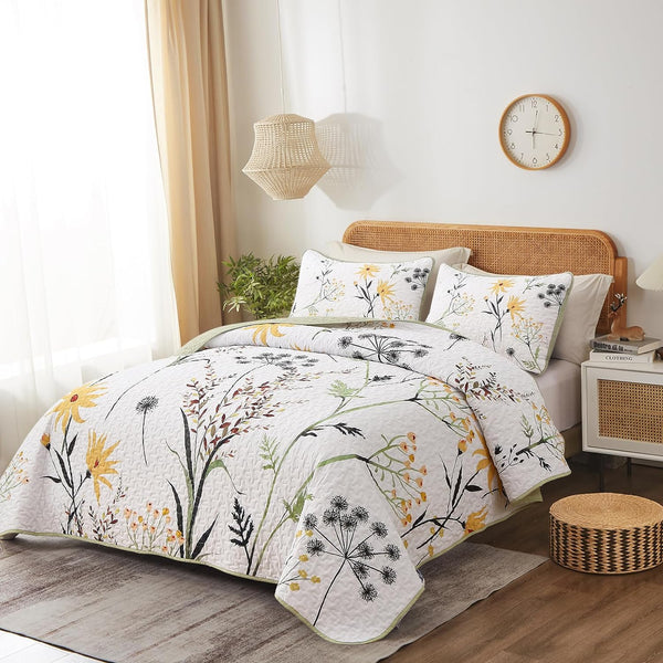 Decorative Quilted Coverlet And Pillowcases Set: Elevate Your Home Queen Size Queen Doonas