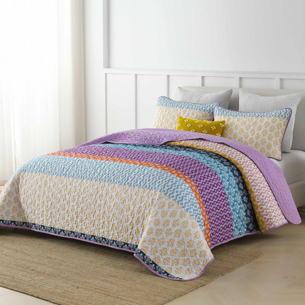 Quirky Quilted Coverlet And Pillow Covers Set Add Personality To Your Space Queen Size Queen Doonas
