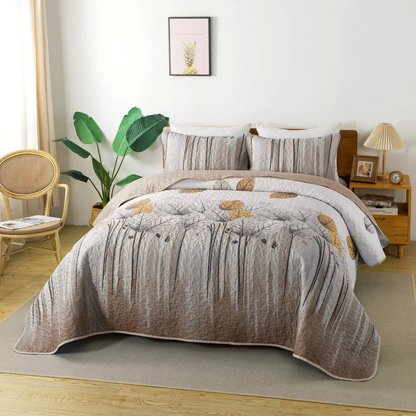 Kaleidoscope Quilted Bedspread And Pillowcovers Set: Vibrant Fun Queen Size Queen Doonas